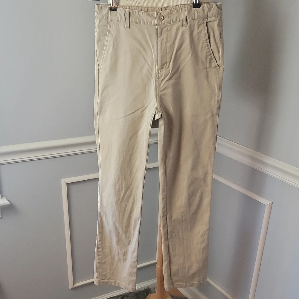 OLD NAVY Bundle of 2 Boy's Straight Leg Flat Front School Uniform Chino Pants 16